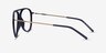 Clip Matte Navy & Gold Plastic-metalEyeglass Frames from EyeBuyDirect, Side View