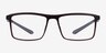 Medium Café PlastiqueMontures de lunettes de vue d'EyeBuyDirect, Vue de Face