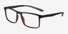 Medium Café PlastiqueMontures de lunettes de vue d'EyeBuyDirect, Vue d'Angle