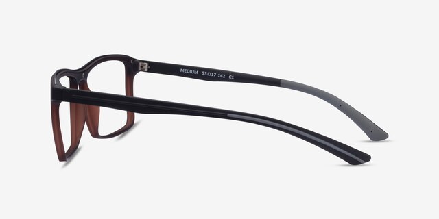 Medium Café PlastiqueMontures de lunettes de vue d'EyeBuyDirect, Vue de Côté