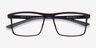 Medium Café PlastiqueMontures de lunettes de vue d'EyeBuyDirect, Vue Rapprochée