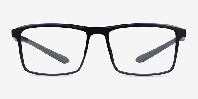 Medium Black MetalEyeglass Frames from EyeBuyDirect, Front View