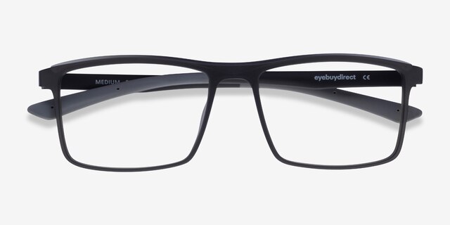 Medium Gray PlasticEyeglass Frames from EyeBuyDirect, Closed View