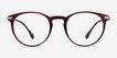 Particle Clear Red & Rose Gold Plastic, MetalEyeglass Frames from EyeBuyDirect, Front View