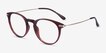 Particle Clear Red & Rose Gold Plastic, MetalEyeglass Frames from EyeBuyDirect, Angle View