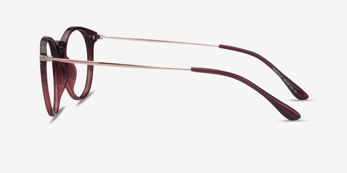 Particle Clear Red & Rose Gold Plastic-metal Montures de lunettes de vue d'EyeBuyDirect