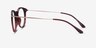 Particle Clear Red & Rose Gold Plastic-metalEyeglass Frames from EyeBuyDirect, Side View