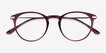 Particle Clear Red & Rose Gold Plastic, MetalEyeglass Frames from EyeBuyDirect, Closed View