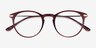 Particle Clear Red & Rose Gold Plastic-metalEyeglass Frames from EyeBuyDirect, Closed View