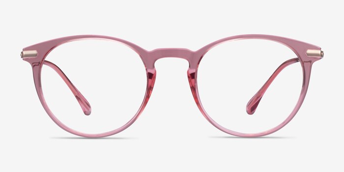 Particle Clear Pink & Rose Gold Plastic-metal Montures de lunettes de vue d'EyeBuyDirect