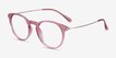 Particle Clear Pink & Rose Gold Plastic, MetalEyeglass Frames from EyeBuyDirect, Angle View