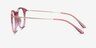 Particle Clear Pink & Rose Gold Plastic-metalEyeglass Frames from EyeBuyDirect, Side View
