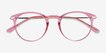 Particle Clear Pink & Rose Gold Plastic, MetalEyeglass Frames from EyeBuyDirect, Closed View