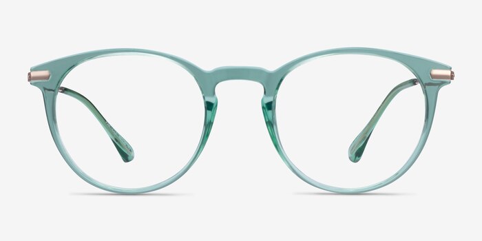 Particle Clear Green & Rose Gold Plastic-metal Montures de lunettes de vue d'EyeBuyDirect