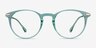 Particle Clear Green & Rose Gold Plastic-metalEyeglass Frames from EyeBuyDirect, Front View