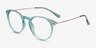Particle Clear Green & Rose Gold Plastic-metalEyeglass Frames from EyeBuyDirect, Angle View