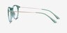 Particle Clear Green & Rose Gold Plastic-metalEyeglass Frames from EyeBuyDirect, Side View
