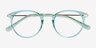 Particle Clear Green & Rose Gold Plastic-metalEyeglass Frames from EyeBuyDirect, Closed View