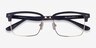 Renaissance Matte Blue & Gold MetalEyeglass Frames from EyeBuyDirect, Closed View