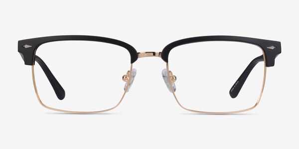 Renaissance Black Gold Métal Montures de lunettes de vue