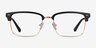 Renaissance Black Gold MetalEyeglass Frames from EyeBuyDirect, Front View