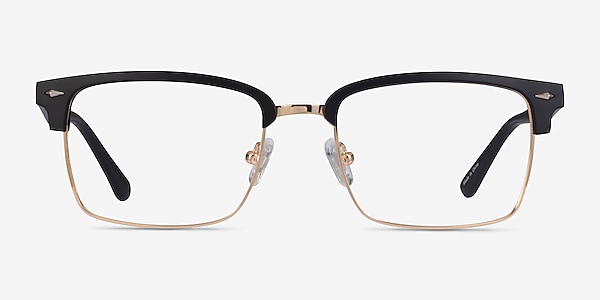 Renaissance Black Gold Metal Eyeglass Frames