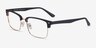 Renaissance Black Gold MetalEyeglass Frames from EyeBuyDirect, Angle View
