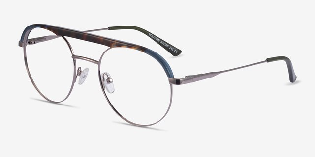 Volition Gunmetal & Tortoise Acetate-metalEyeglass Frames from EyeBuyDirect, Angle View