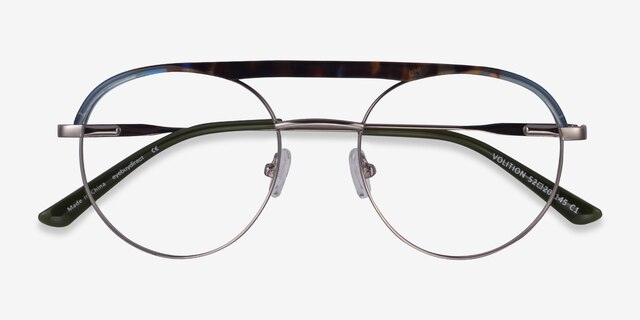 Volition Gunmetal & Tortoise Acetate-metalEyeglass Frames from EyeBuyDirect, Closed View