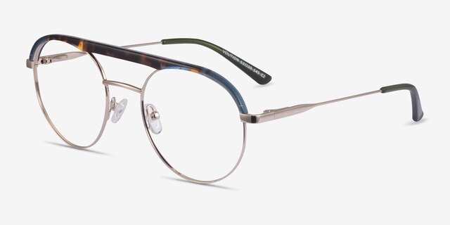 Volition Gold &Tortoise Acetate-metalEyeglass Frames from EyeBuyDirect, Angle View