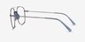 Subject Silver & Clear Blue Acetate-metalEyeglass Frames from EyeBuyDirect, Side View