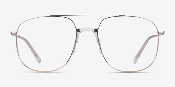 Subject Gold & Clear Acetate-metal Eyeglass Frames