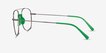 Subject Gunmetal & Green Acetate, MetalEyeglass Frames from EyeBuyDirect, Side View