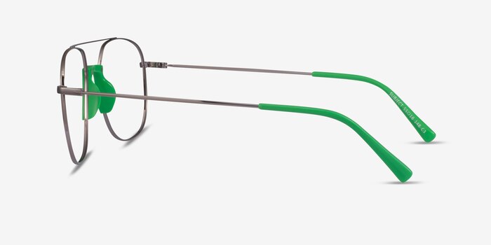 Subject Gunmetal & Green Acetate-metal Eyeglass Frames from EyeBuyDirect