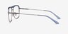 Dynamo Clear Blue & Gunmetal Acetate-metalEyeglass Frames from EyeBuyDirect, Side View