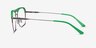 Dynamo Green & Gunmetal Acetate-metalEyeglass Frames from EyeBuyDirect, Side View