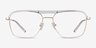 Dynamo Clear & Gold Acetate-metalEyeglass Frames from EyeBuyDirect, Front View