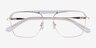Dynamo Clear & Gold Acetate-metalEyeglass Frames from EyeBuyDirect, Closed View