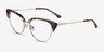 Essential Tortoise & Gold Acetate-metalEyeglass Frames from EyeBuyDirect, Angle View