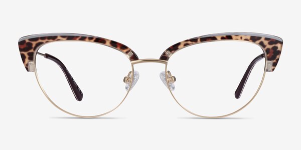 Essential Leopard & Gold Acetate-metal Montures de lunettes de vue