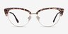Essential Leopard & Gold Acetate-metalEyeglass Frames from EyeBuyDirect, Front View