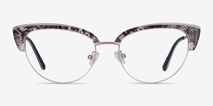 Essential Snake & Silver Acetate-metal Eyeglass Frames from EyeBuyDirect