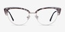 Essential Snake & Silver Acetate-metalEyeglass Frames from EyeBuyDirect, Front View