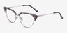 Essential Snake & Silver Acetate-metalEyeglass Frames from EyeBuyDirect, Angle View