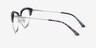 Essential Snake & Silver Acetate-metalEyeglass Frames from EyeBuyDirect, Side View