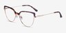 Dona Floral & Rose Gold Acetate-metalEyeglass Frames from EyeBuyDirect, Angle View