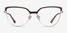 Dona Brown & Gold Acetate-metalEyeglass Frames from EyeBuyDirect, Front View