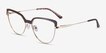 Dona Brown & Gold Acetate, MetalEyeglass Frames from EyeBuyDirect, Angle View