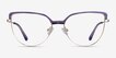 Dona Clear Purple & Gold Acetate, MetalEyeglass Frames from EyeBuyDirect, Front View