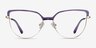 Dona Clear Purple & Gold Acetate-metalEyeglass Frames from EyeBuyDirect, Front View